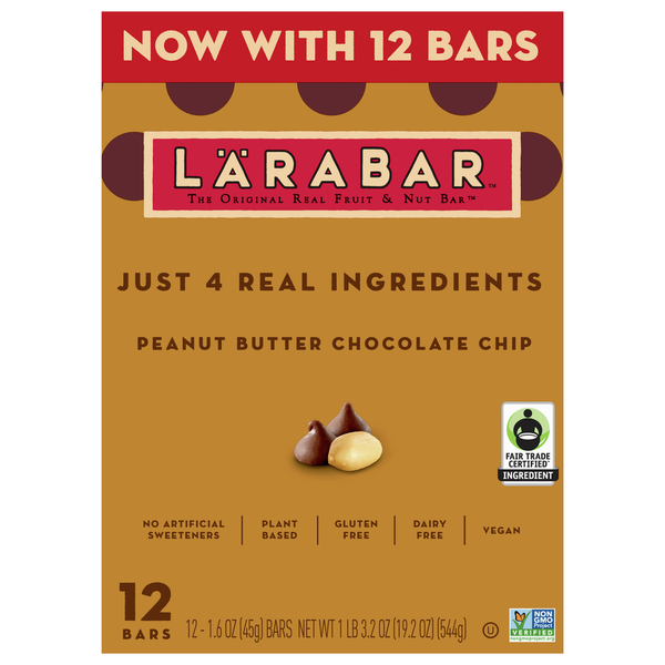 Energy & Granola Bars LÄRABAR Fruit & Nut Bar, Peanut Butter Chocolate Chip hero