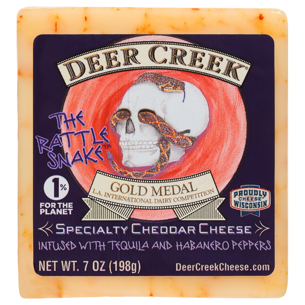 Specialty Cheeses Deer Creek Cheese, Cheddar, The Rattlesnake hero