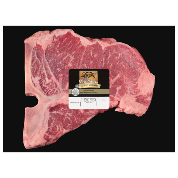 Prepared Meals Four Brothers Greater Omaha 1881 Legendary Angus Beef Bone-In Short Loin T-Bone Steak - Flavor Seal hero