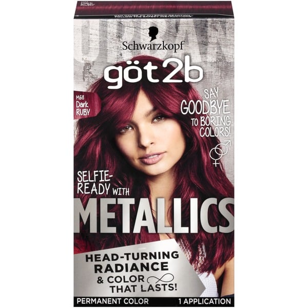 Hair Care Schwarzkopf göt2b Metallic Permanent Hair Color, M68 Dark Ruby hero