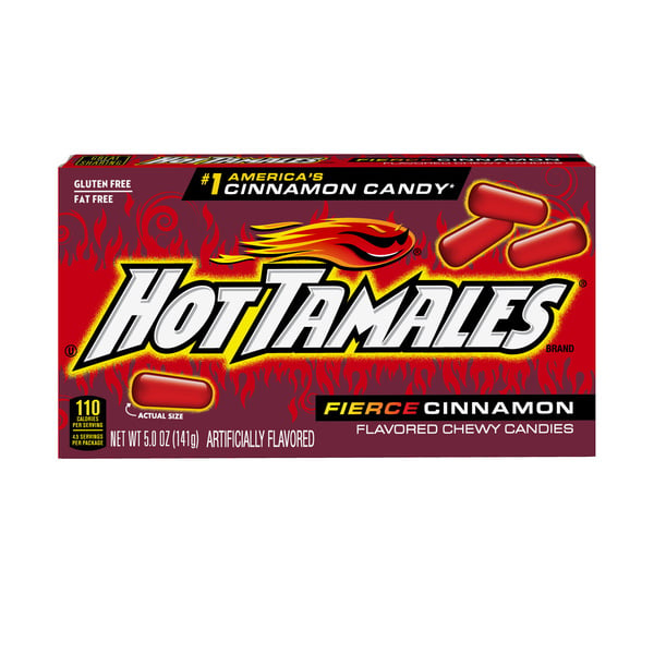 Candy, Chocolate & Gum Hot Tamales® Chewy Candies, Fierce Cinnamon Flavored hero