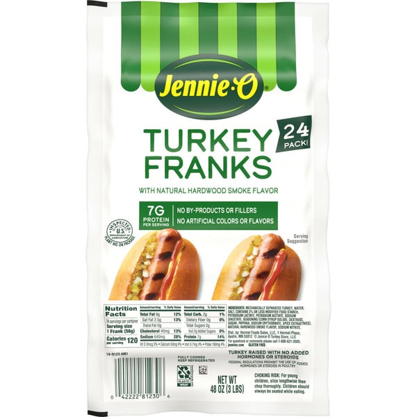 Hot Dogs, Bacon & Sausage Jennie-o Turkey Store Jumbo Turkey Franks - 3 Lb. hero