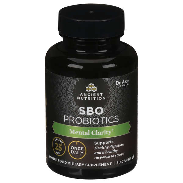 Vitamins & Supplements Ancient Nutrition SBO Probiotics, Mental Clarity, Capsules hero