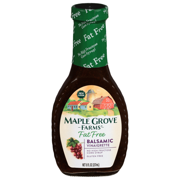 Salad Dressing & Toppings Maple Grove Farms of Vermont Vinaigrette, Fat Free, Balsamic hero