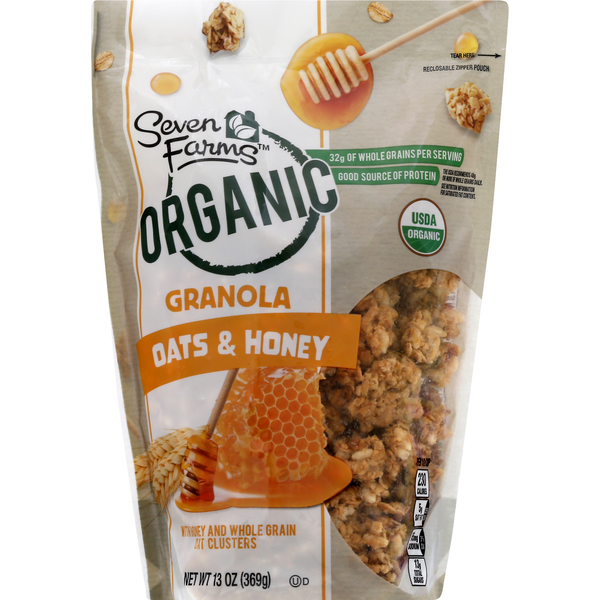 Energy & Granola Bars Seven Farms Granola, Organic, Oats & Honey hero