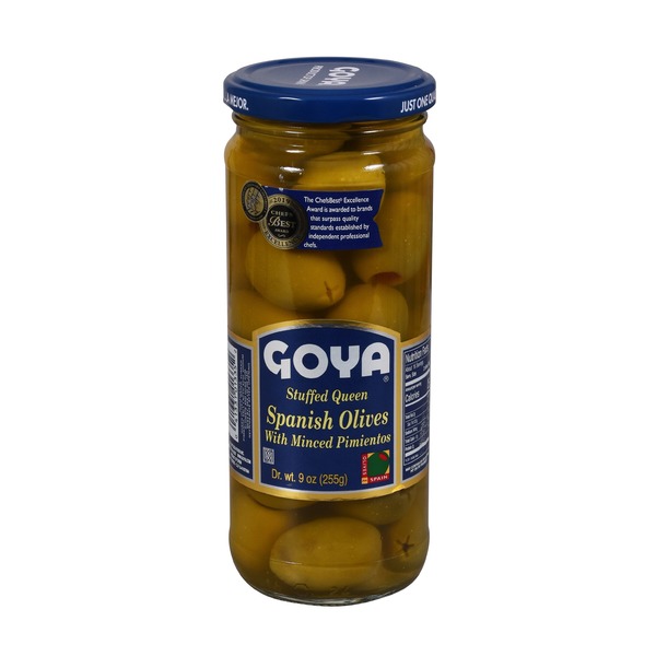 Pickles, Peppers & Olives Goya Stuffed Queen Spanish Olives, with Minced Pimientos hero