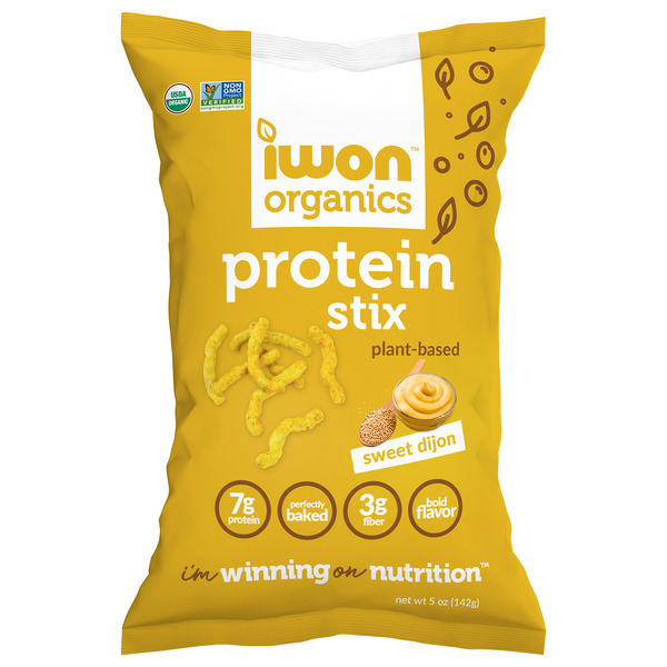 Protein & Meal Replacements IWON Organics Protein Stix, Sweet Dijon hero