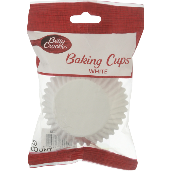 Baking Supplies & Decor Betty Crocker Baking Cups White Standard Size hero