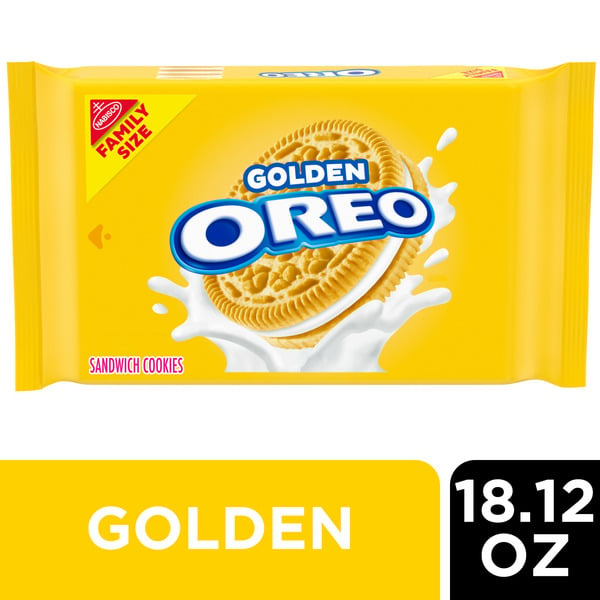 Cookies & Cakes Oreo Golden Sandwich Cookies, Family Size hero