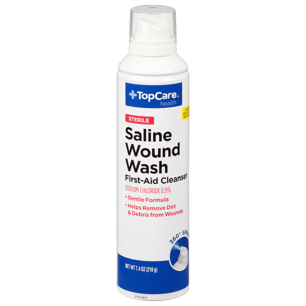 First Aid TopCare Saline Wound Wash, Sterile hero