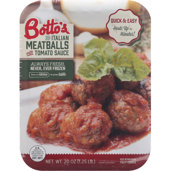 Packaged Meat Botto's Meatballs with Tomato Sauce hero