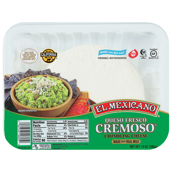 Packaged Cheese El Mexicano Crumbling Cheese, Queso Fresco Cremoso hero