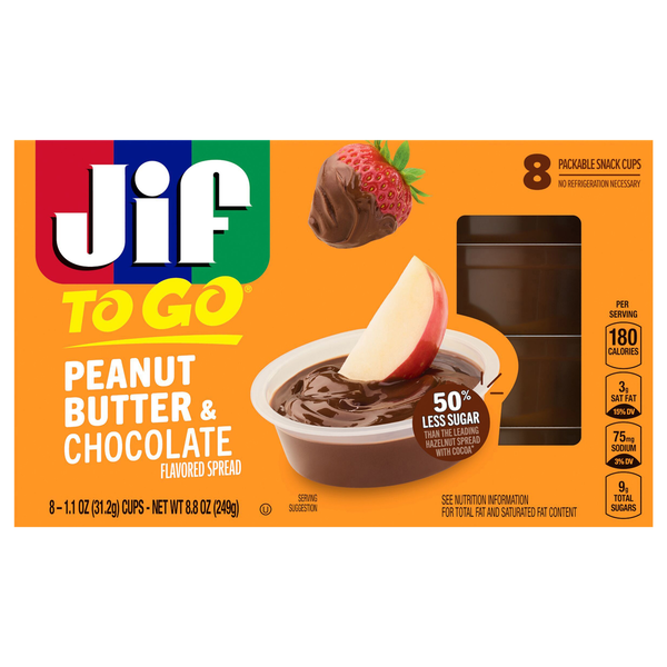 Spreads, Jam & Jelly Jif Spread, Peanut Butter & Chocolate Flavored hero