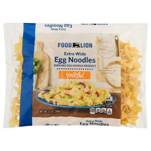 Dry Pasta Food Lion Egg Noodles, Extra Wide, Yolkful hero