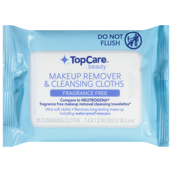 TopCare Makeup Remover & Cleansing Cloths, Fragrance Free hero