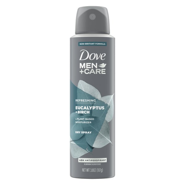 Deodorants Dove Men+Care Antiperspirant Dry Spray Eucalyptus + Birch hero