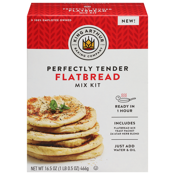 Doughs, Gelatins & Bake Mixes King Arthur Baking Company Flatbread Mix Kit, Perfectly Tender hero