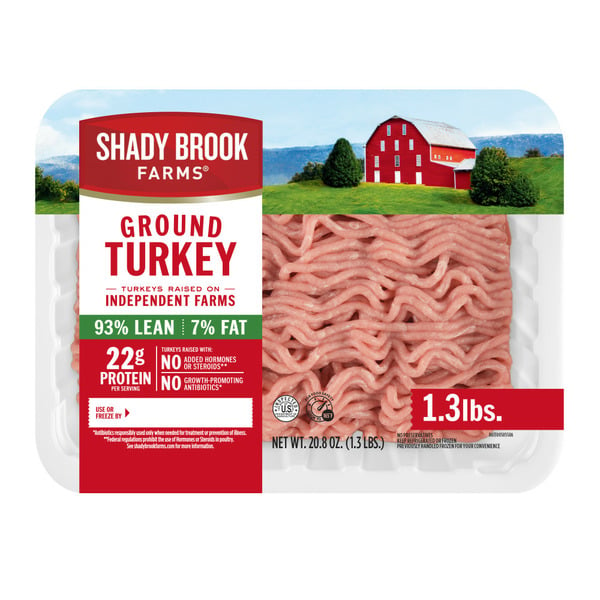 Packaged Poultry Shady Brook Farms® Fresh 93% Lean Ground Turkey hero