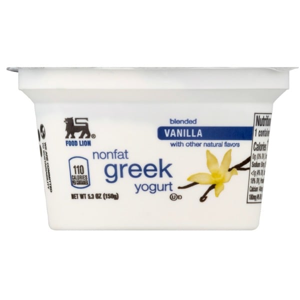 Yogurt Food Lion Nonfat Vanilla Greek Yogurt hero