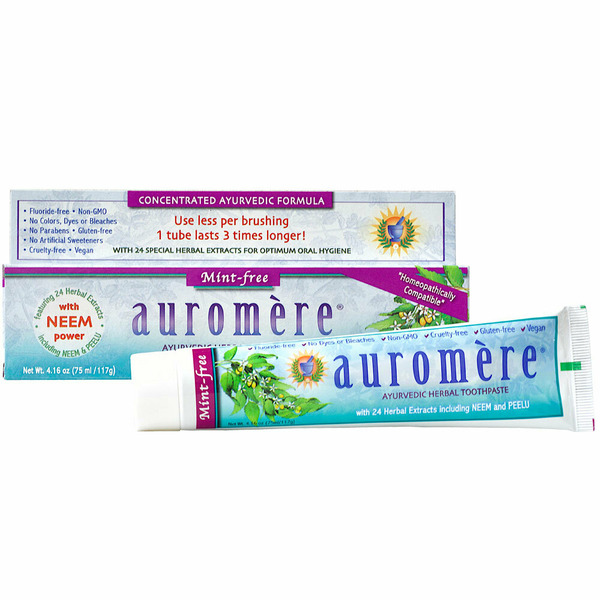 Oral Care | Toothpaste & Floss Auromere Mint-Free Ayurvedic Herbal Toothpaste hero