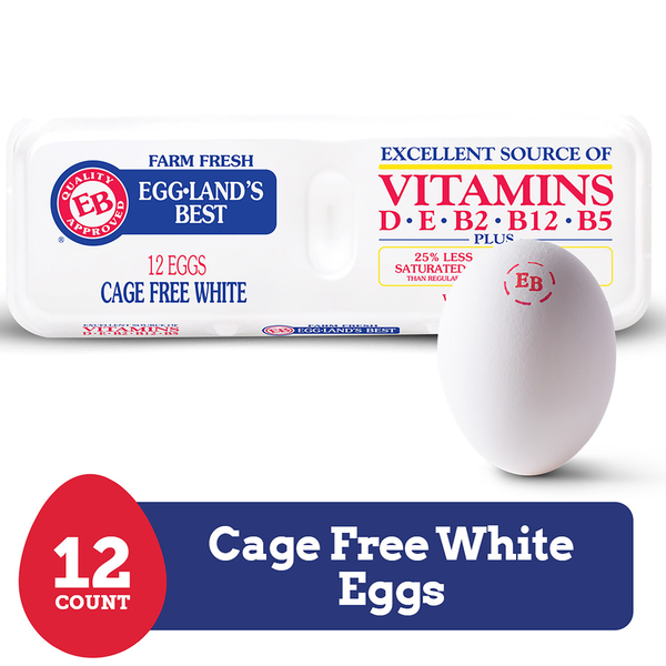 Eggs Eggland's Best Cage Free Extra Large White Eggs, 12 count hero