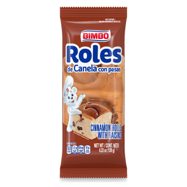 Breakfast Bakery Bimbo  Roles de Canela con Pasas, 2 count, Raisin Cinnamon Rolls hero