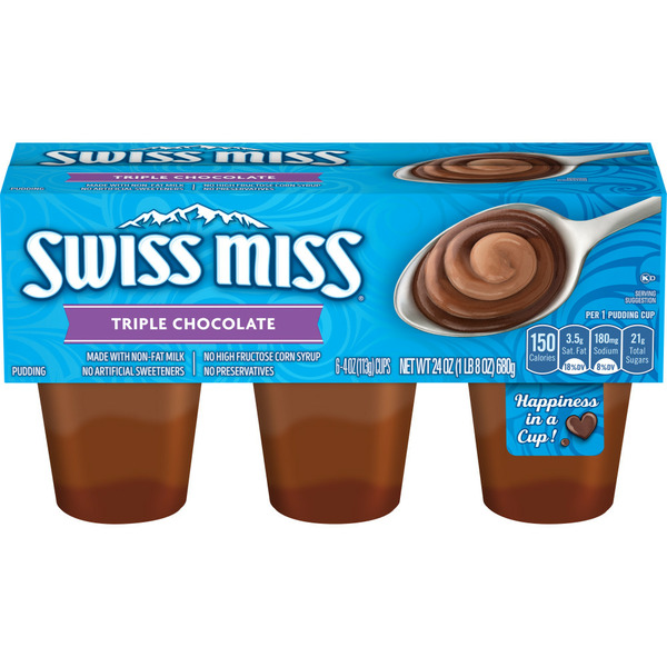 Refrigerated Pudding & Desserts Swiss Miss Triple Chocolate Pudding hero