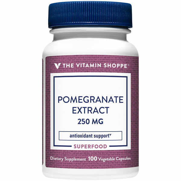 Antioxidants The Vitamin Shoppe Pomegranate Extract Antioxidant - 250 MG (100 Vegetarian Capsules) hero