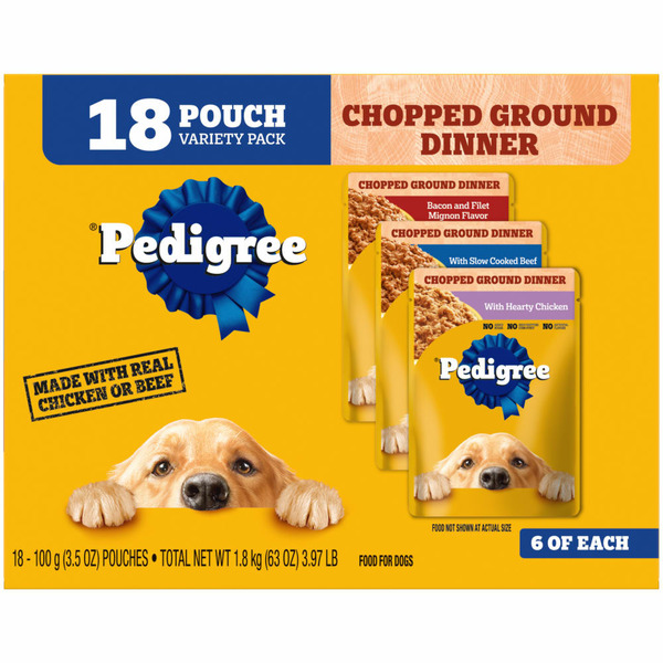 Water, Seltzer, Sparkling Water Pedigree Food For Dogs Chopped Ground Dinner Variety Pack hero