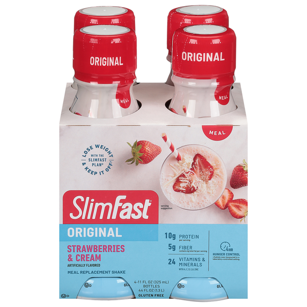 Protein & Meal Replacements SlimFast Meal Replacement Shake, Strawberries & Cream hero