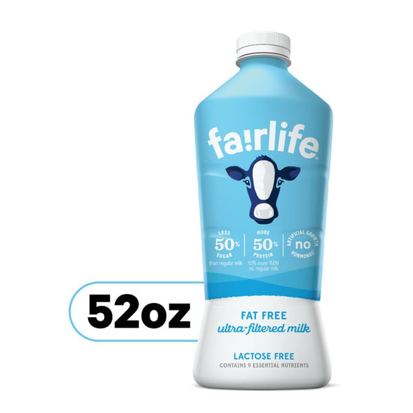 Milk Alternatives fairlife Fat Free Ultra-Filtered Milk, Lactose Free hero