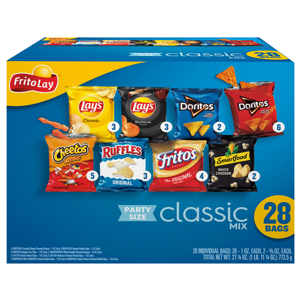 Chips & Pretzels Frito Lay Snacks, Classic Mix, Party Size hero