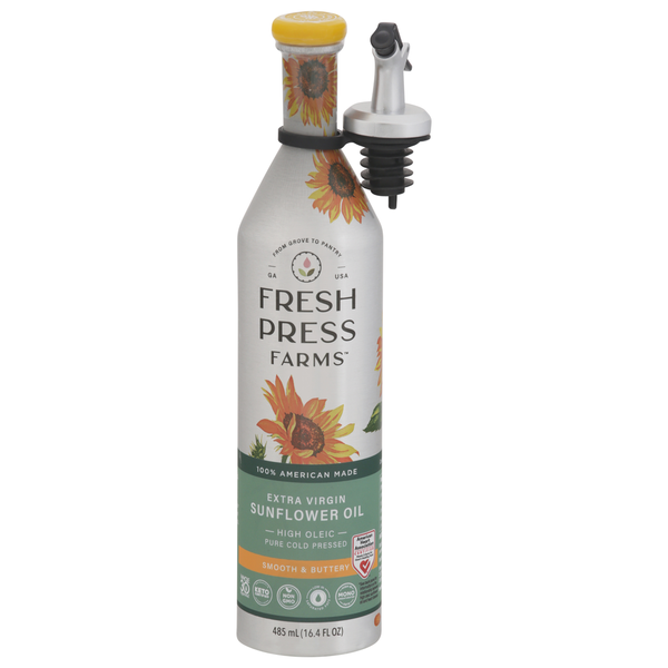 Fresh Press Farms Sunflower Oil, Extra Virgin, Smooth & Buttery hero