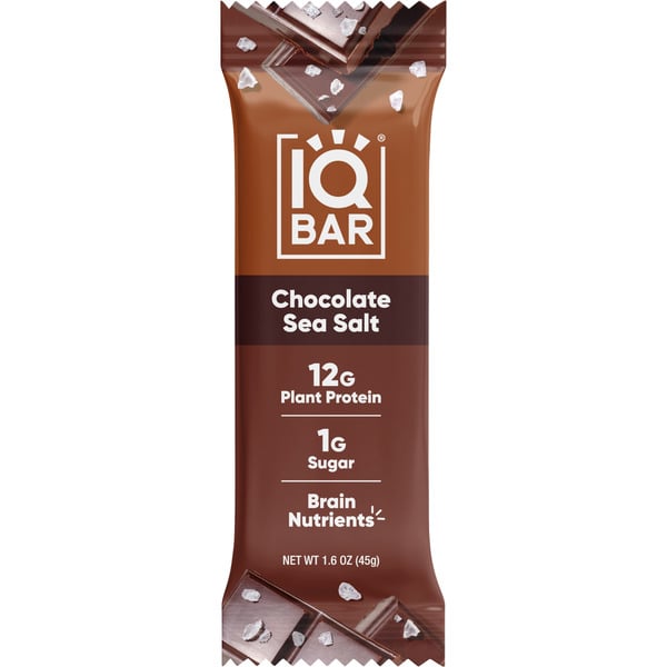 Candy & Chocolate IQBAR Chocolate Sea Salt, Keto + Vegan Protein Bar hero