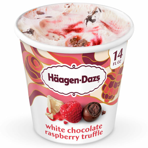 Ice Cream & Toppings Haagen-Dazs White Chocolate Raspberry Truffle Ice Cream hero