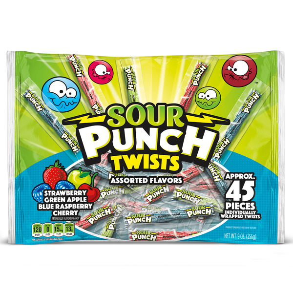 Candy & Chocolate Sour Punch Twists Individually Wrapped Candy hero