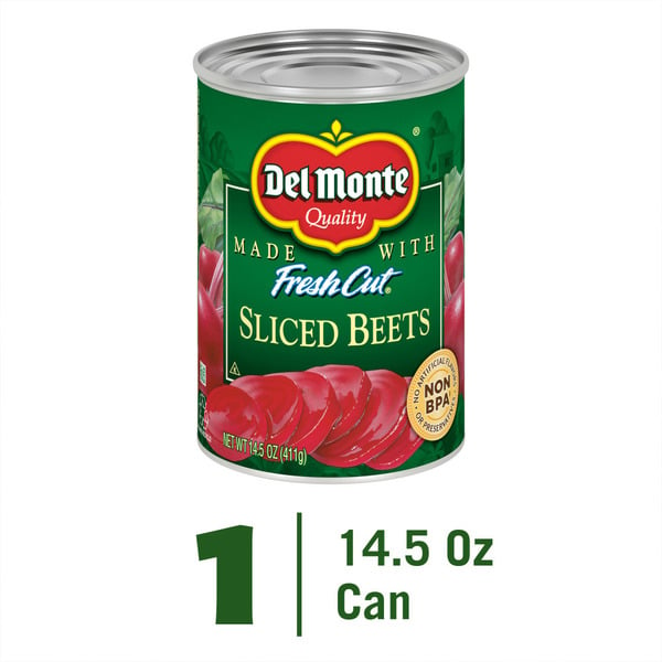 Canned/Jarred Vegetables Del Monte FRESH CUT Canned Beets Sliced Canned Vegetables hero