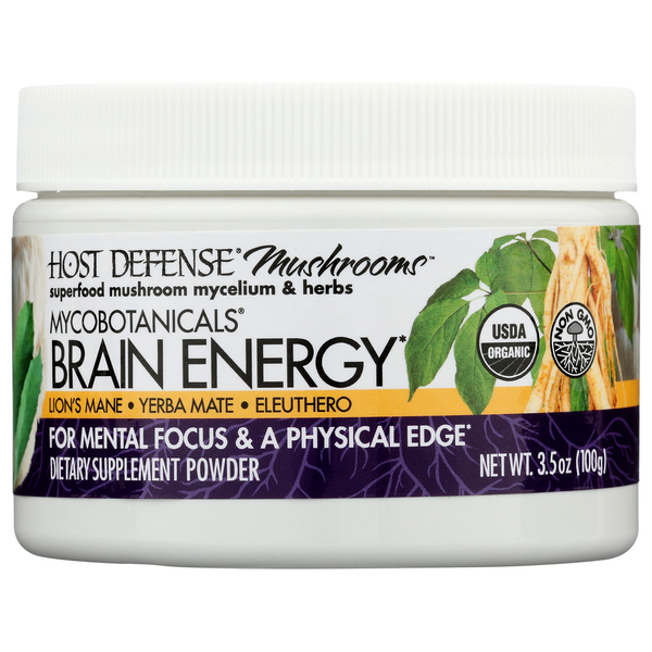 Vitamins & Supplements Host Defense Mycobotanicals Brain Energy Mushroom Mycelium Powder hero