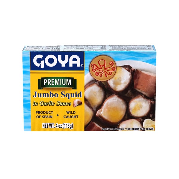 Canned Meat & Seafood Goya Jumbo Squid in Garlic Sauce hero