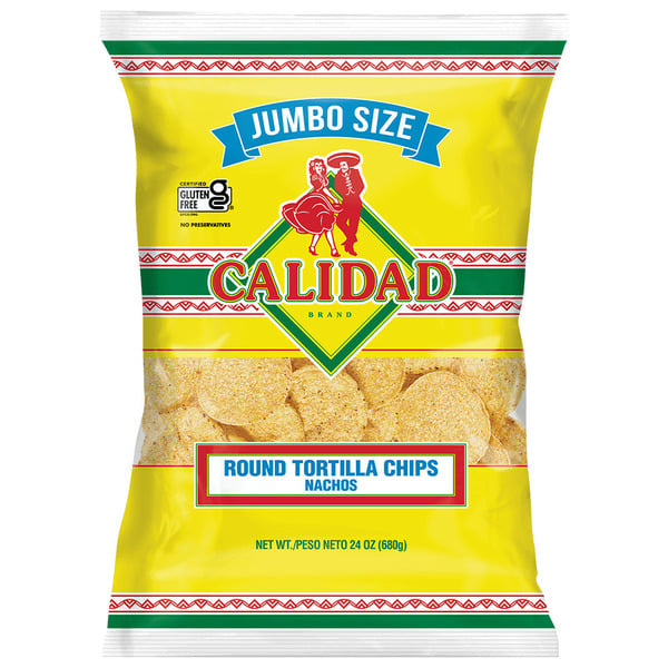 Chips & Pretzels Calidad Round Tortilla Chips hero