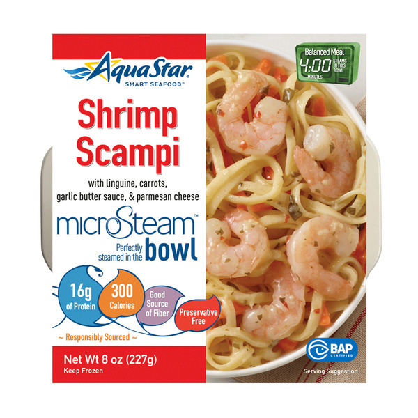 Seafood Counter Aqua Star Shrimp Scampi MircoSteam Bowl hero