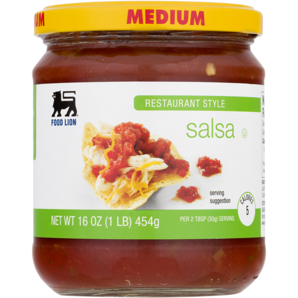 Preserved Dips & Spreads Food Lion Salsa, Medium, Restaurant Style, Jar hero