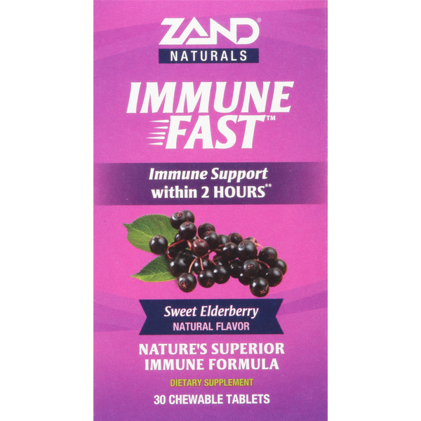 Multi-Vitamins Zand Immune Fast, Sweet Elderberry, Tablets hero