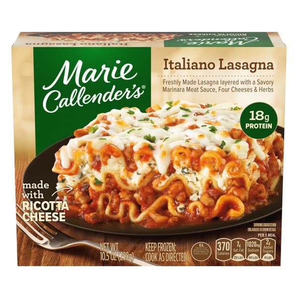 Prepared Meals Marie Callender's Italiano Lasagna Frozen Meal hero