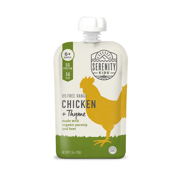 Serenity Kids Free Range Chicken & Thyme with Organic Parsnip & Beet hero