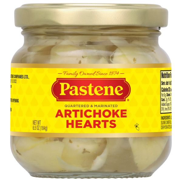 Canned & Jarred Vegetables Pastene Quartered and Marinated Artichoke Hearts hero