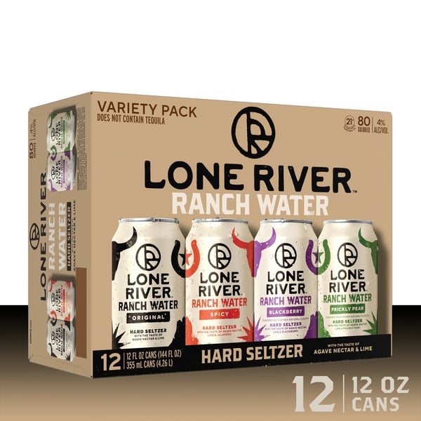 Hard Seltzer Lone River Ranch Water Hard Seltzer Variety Box hero