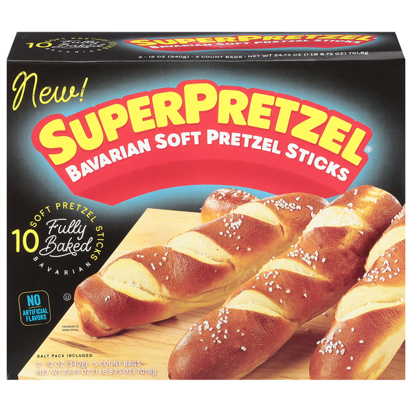 Frozen Breads & Doughs SUPERPRETZEL Pretzel Sticks, Bavarian, Soft hero