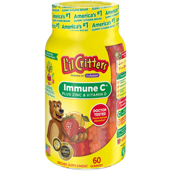 Vitamins & Supplements L’il Critters Gummy Vites Immune C, Plus Zinc & Echinacea, Gummy Bears hero