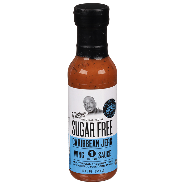 Condiments G Hughes Wing Sauce, Sugar Free, Caribbean Jerk hero